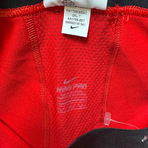 Nike Pro NBA Hyperstrong Padded Compression Pants 3/4 Red AA0755-657 2XLT NWOT - Picture 9 of 10